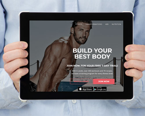 fitness website design