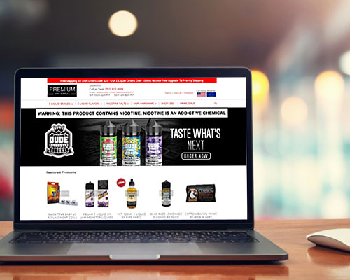 vaping website design