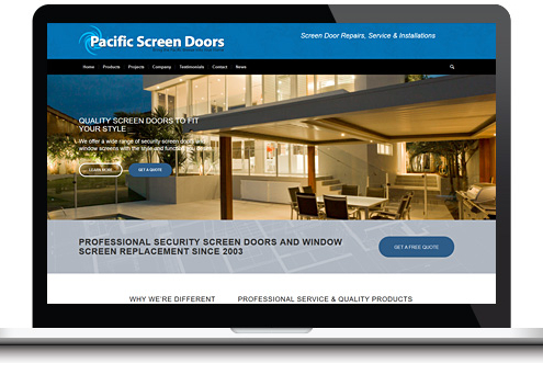 Window Screen Door Website Design