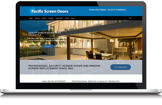 Window Screen Door Website Design